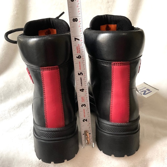 HARLEY DAVIDSON Chunky Lug Sole Grunge, Goth core Combat Moto Witchy Boots Sz 6 - Picture 13 of 15